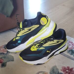 Puma Rs-X Fast Emoji Black, bright Yellow Athletic Shoes Sz 10